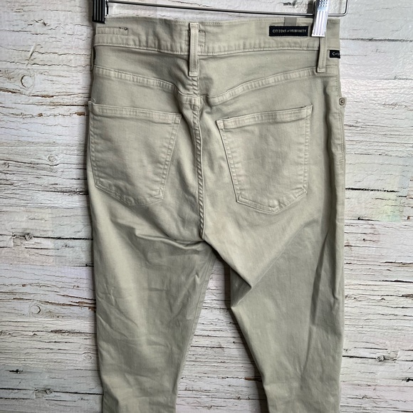 Citizens of humanity tan brown high rise rocket crop jeans size 27 - Picture 9 of 10
